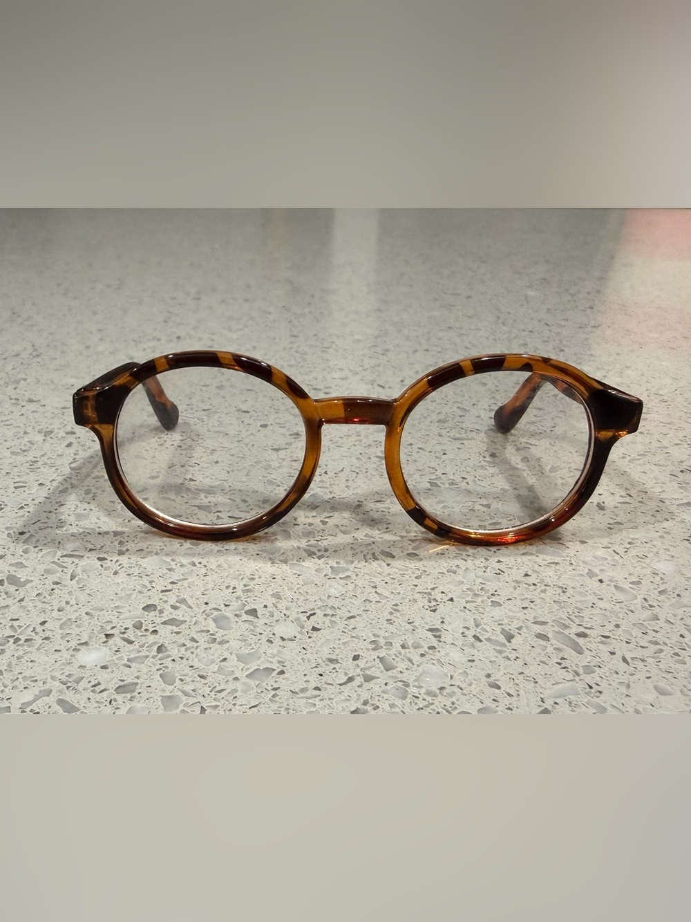 Miniature Tortoiseshell Round Glasses